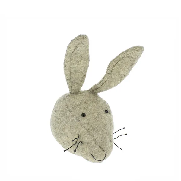Fiona Walker Mini Tierkopf – Grauer Hase