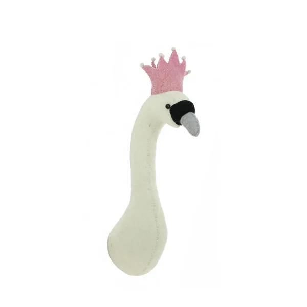 Fiona Walker Mini Tierkopf – Schwan mit Krone