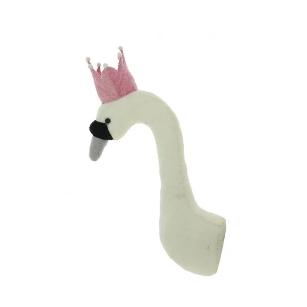 Fiona Walker Mini Tierkopf – Schwan mit Krone