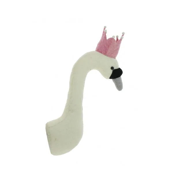 Fiona Walker Mini Tierkopf – Schwan mit Krone