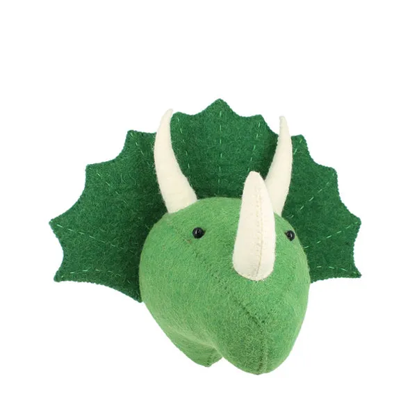 Fiona Walker Mini-Dinosaurierkopf – Triceratops