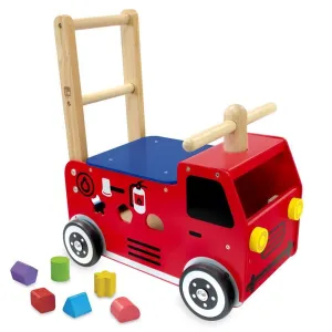 Feuerwehrwagen Lauflernhilfe | Rutschfahrzeug | Sortierspielzeug
