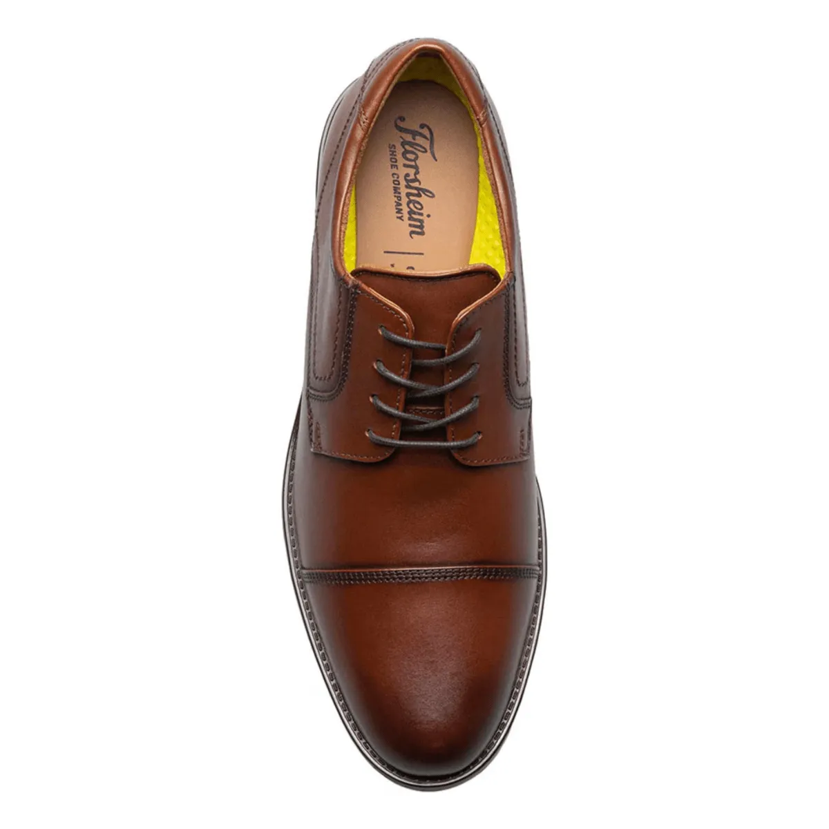 Florsheim Herren Midtown Cap Toe Oxford Cognac Leder