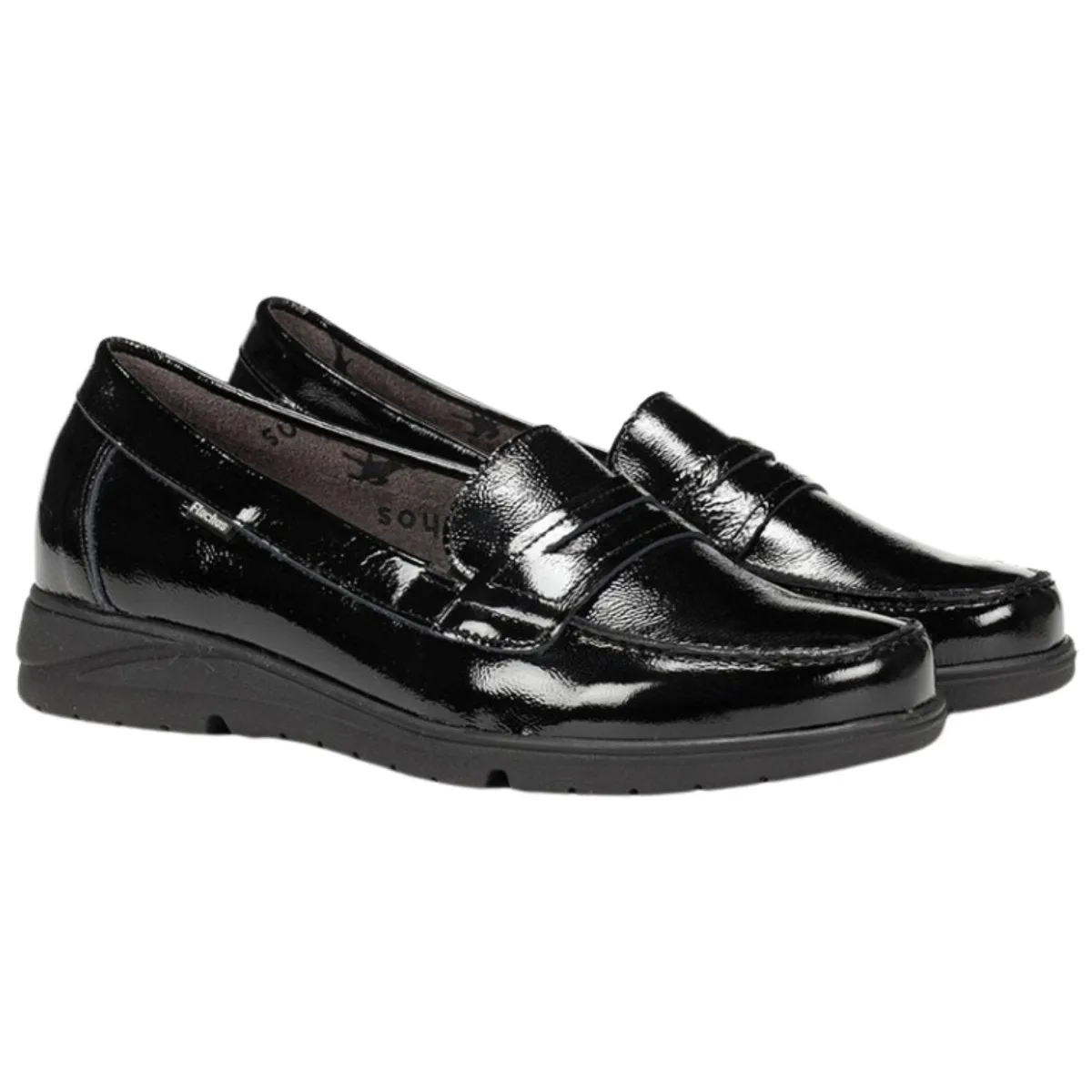 Fluchos Damen Styll F1835 Hochglanz Schwarz