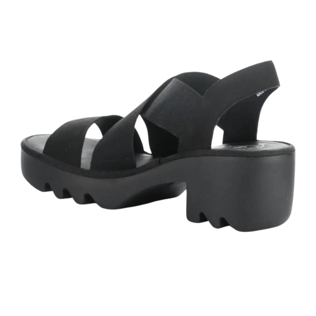 Fly London Damen Taji Schwarz Stretch