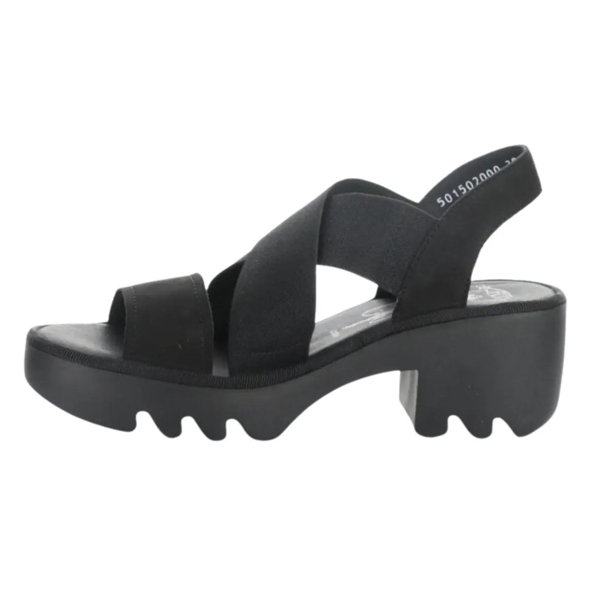 Fly London Damen Taji Schwarz Stretch