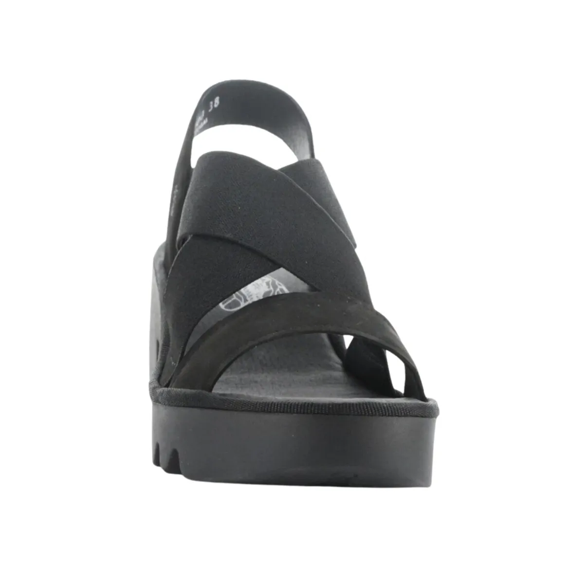 Fly London Damen Taji Schwarz Stretch