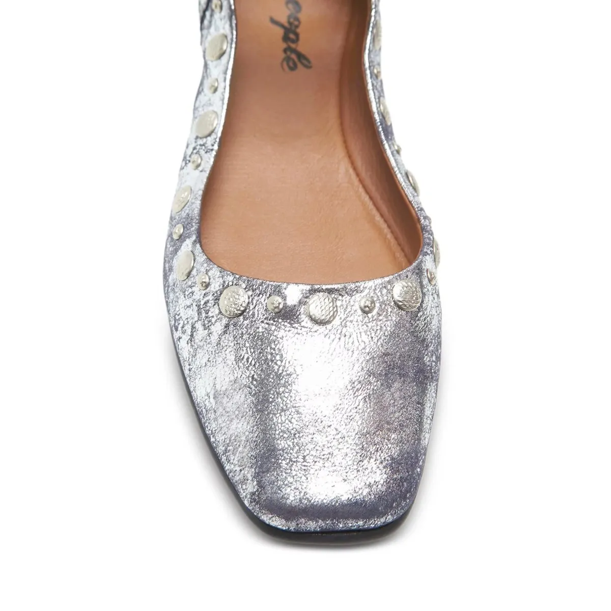 Free People Damen Mystic Mary Jane Flacher Schuh Silber Vintage-Look
