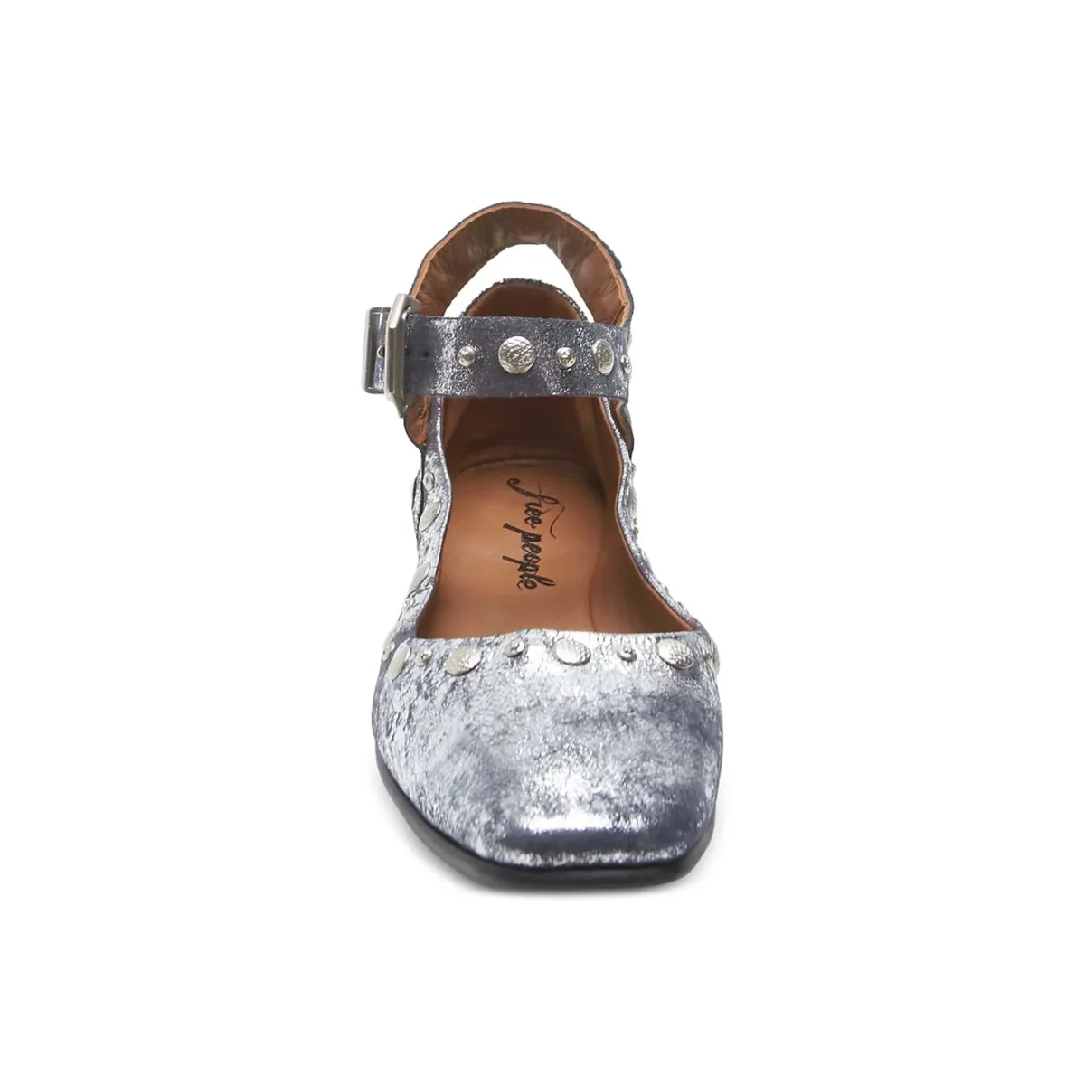 Free People Damen Mystic Mary Jane Flacher Schuh Silber Vintage-Look