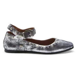Free People Damen Mystic Mary Jane Flacher Schuh Silber Vintage-Look