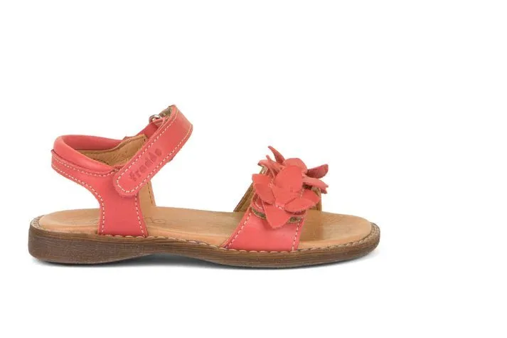 Froddo: Lore Flowers Girls Sommersandalen - Korallenleder