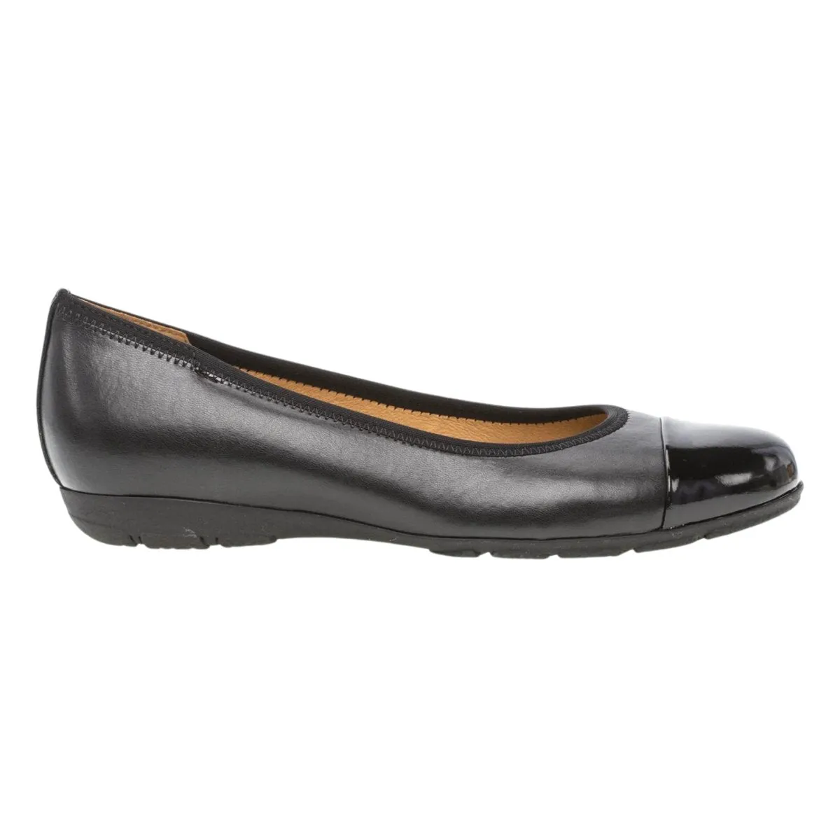 Gabor Damen 24.161.57 Spitzenballerina Schwarz Nappa
