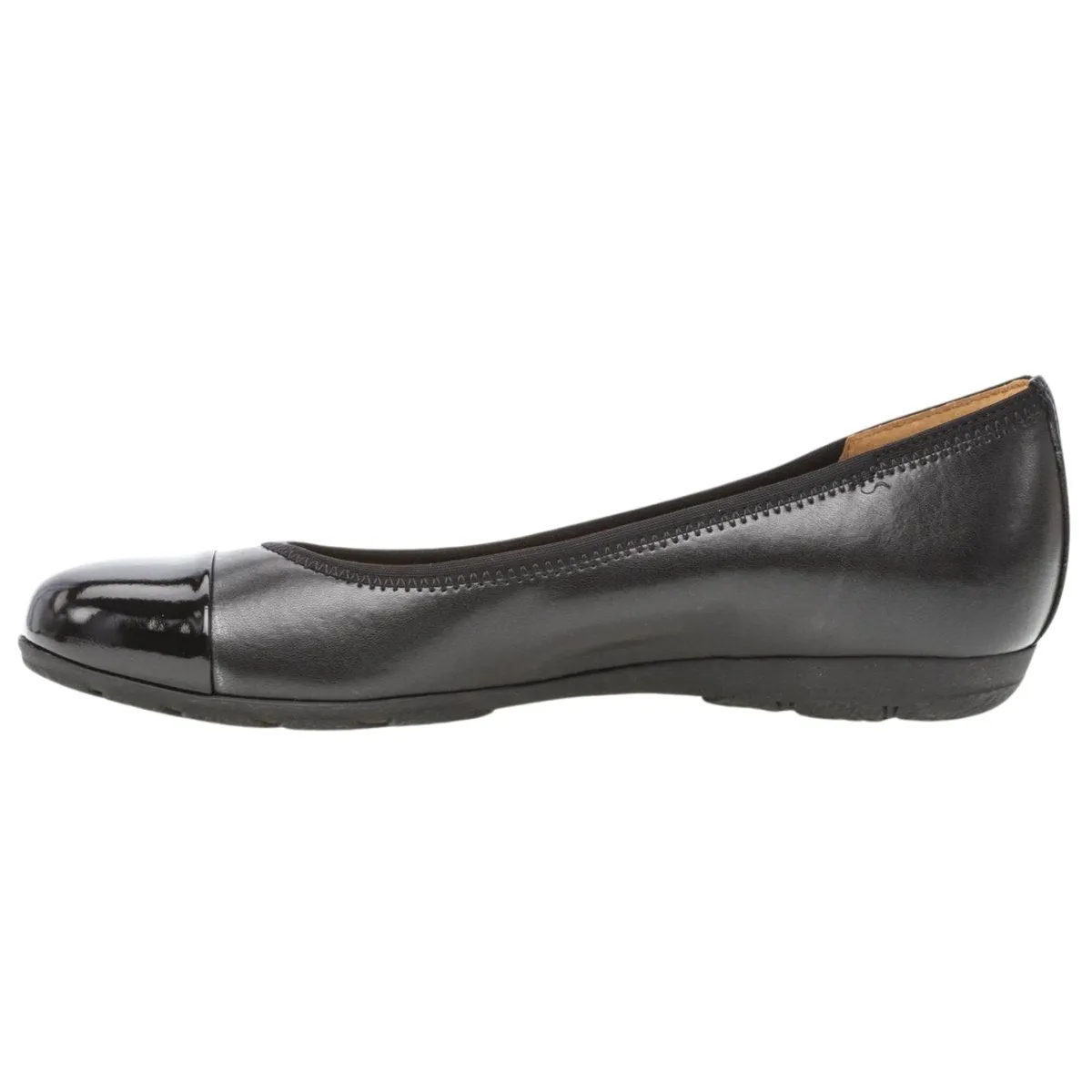 Gabor Damen 24.161.57 Spitzenballerina Schwarz Nappa