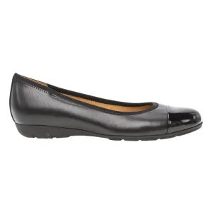 Gabor Damen 24.161.57 Spitzenballerina Schwarz Nappa