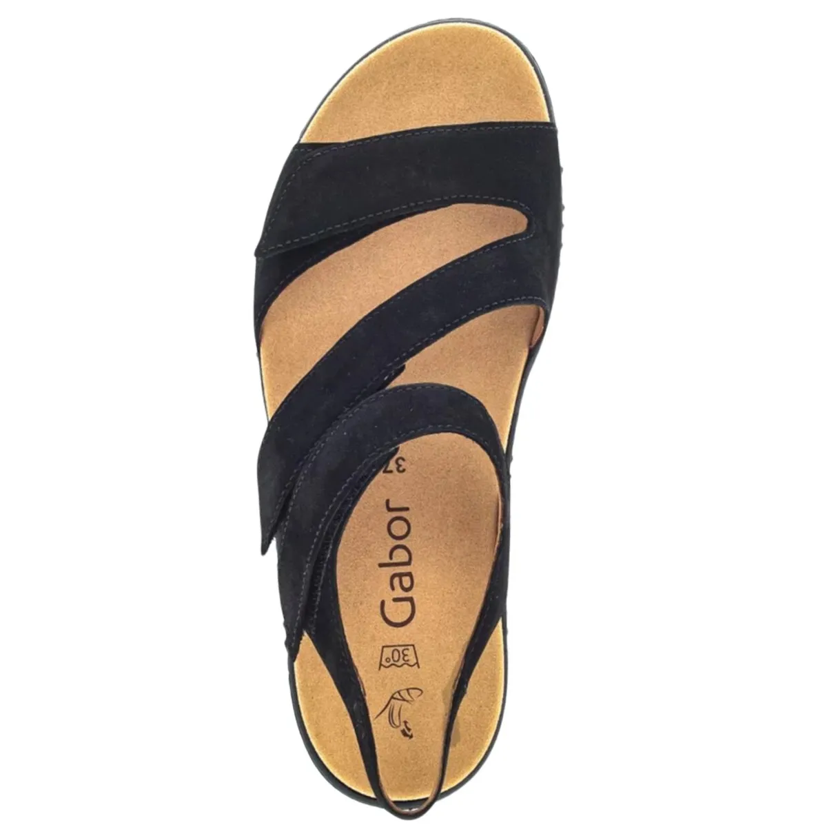 Gabor Damen 43.600.17 Schwarz/Schwarzer Wildleder