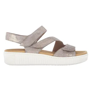 Gabor Damen 43.600.62 Beige Metallic Leder