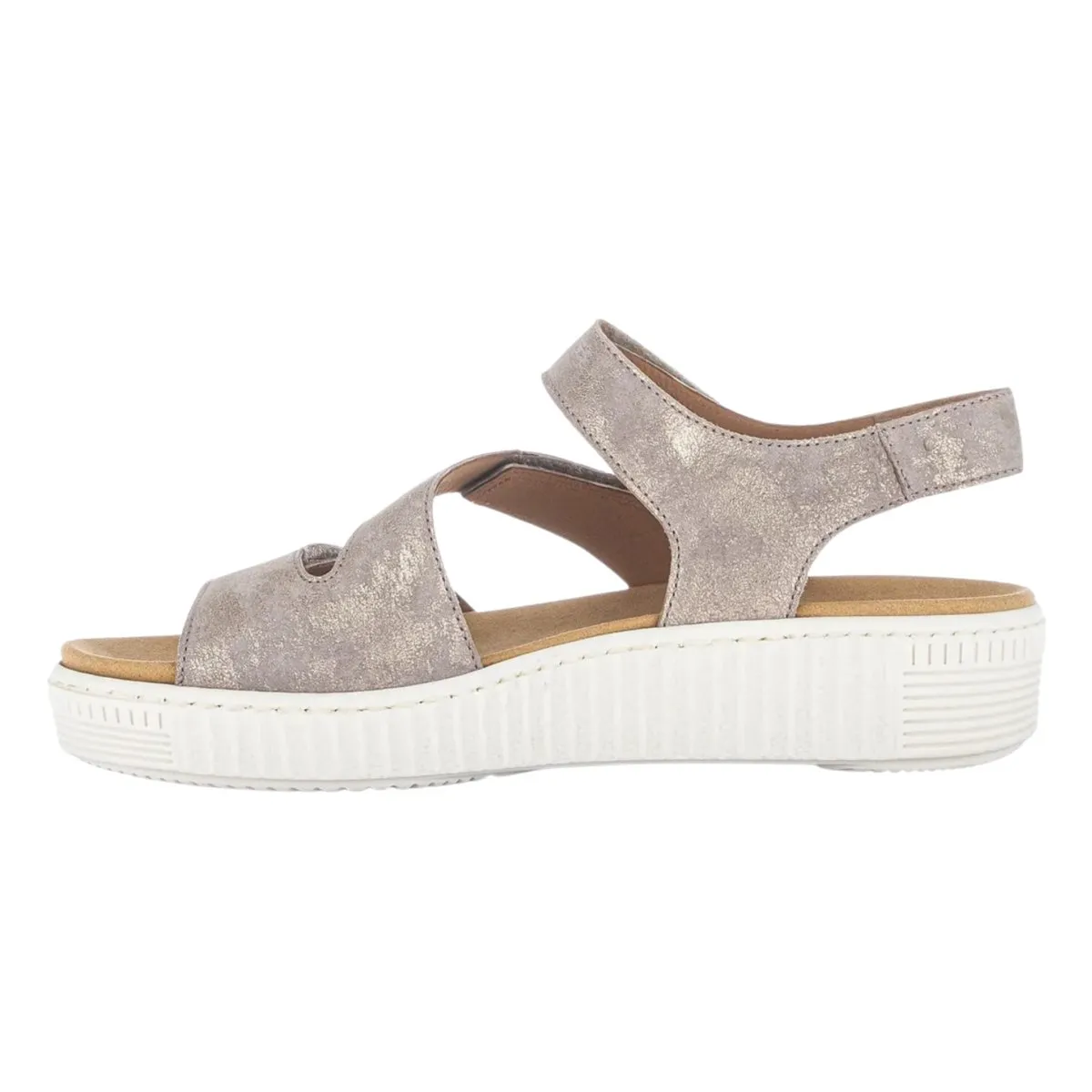 Gabor Damen 43.600.62 Beige Metallic Leder