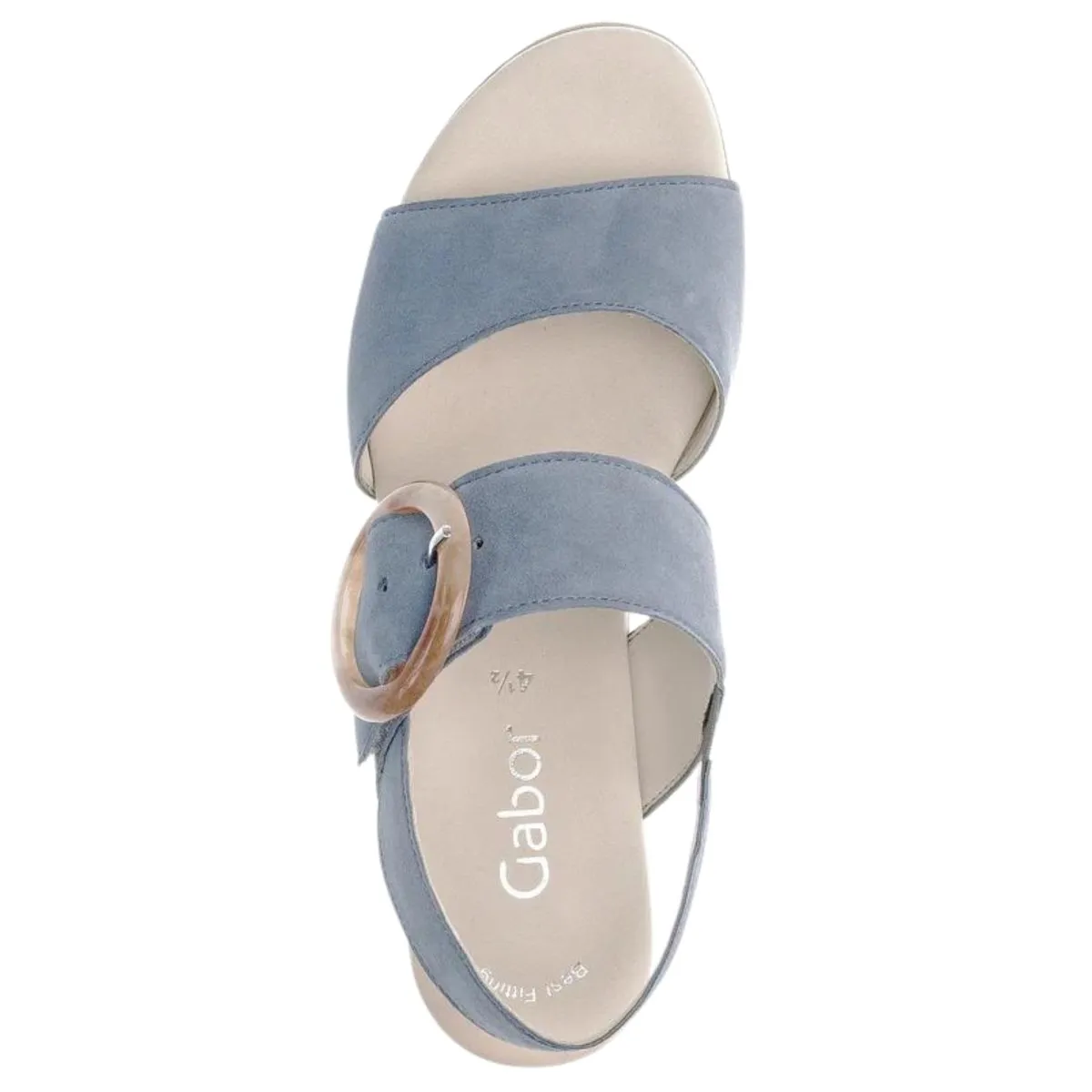 Gabor Damen 44.645-18 Sandale Himmelblau Wildleder