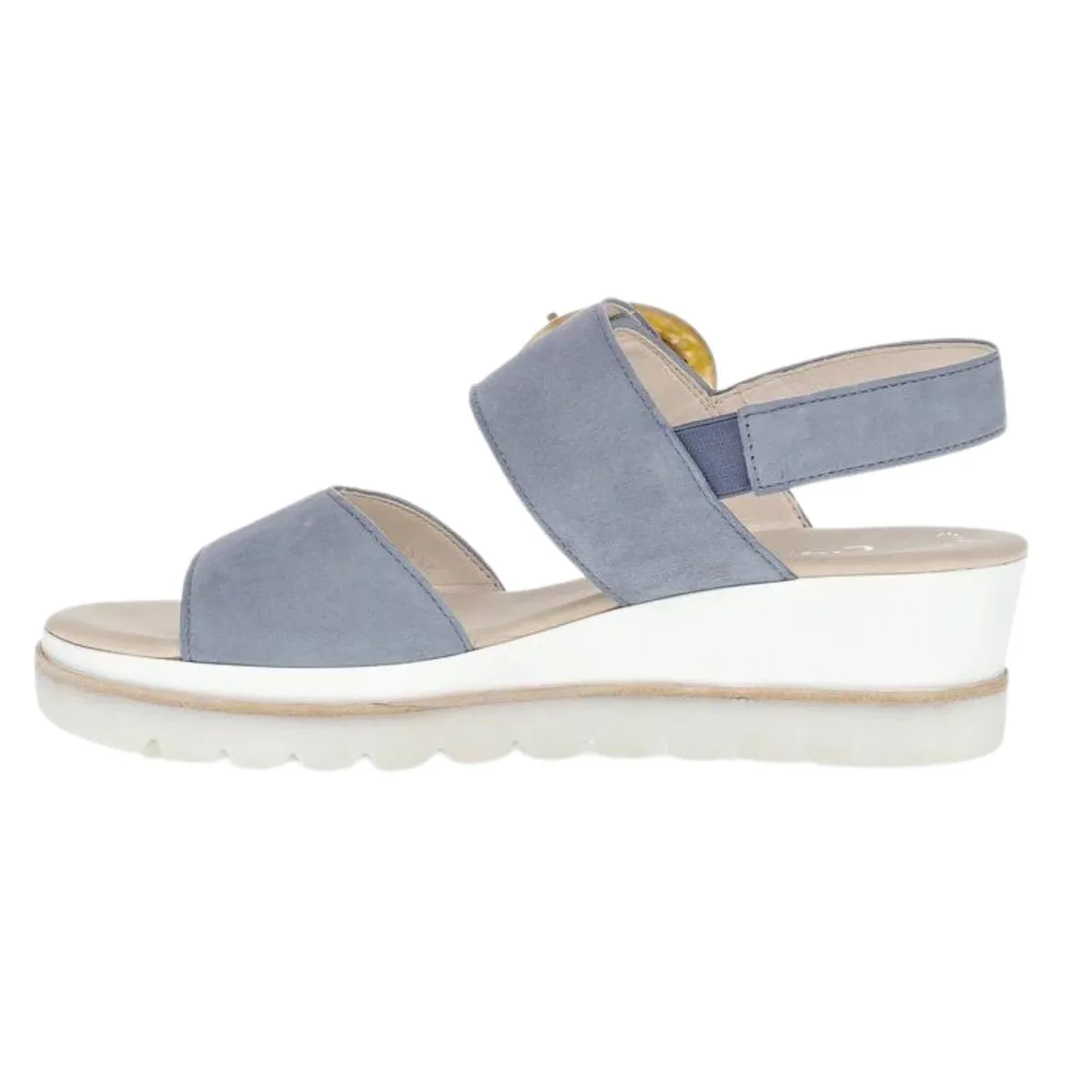 Gabor Damen 44.645-18 Sandale Himmelblau Wildleder