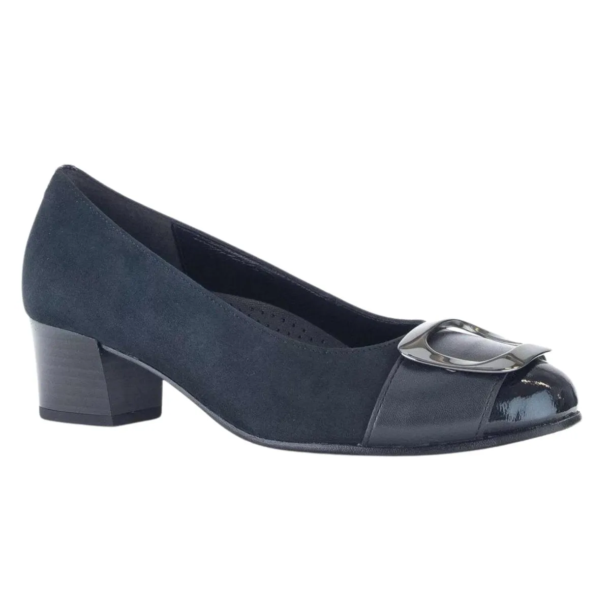 Gabor Damen 52.222.36 Elegantes Dunkelblaues Nubukleder