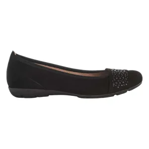 Gabor Damen 54.167.17 Ballettschuhe Schwarz Wildleder