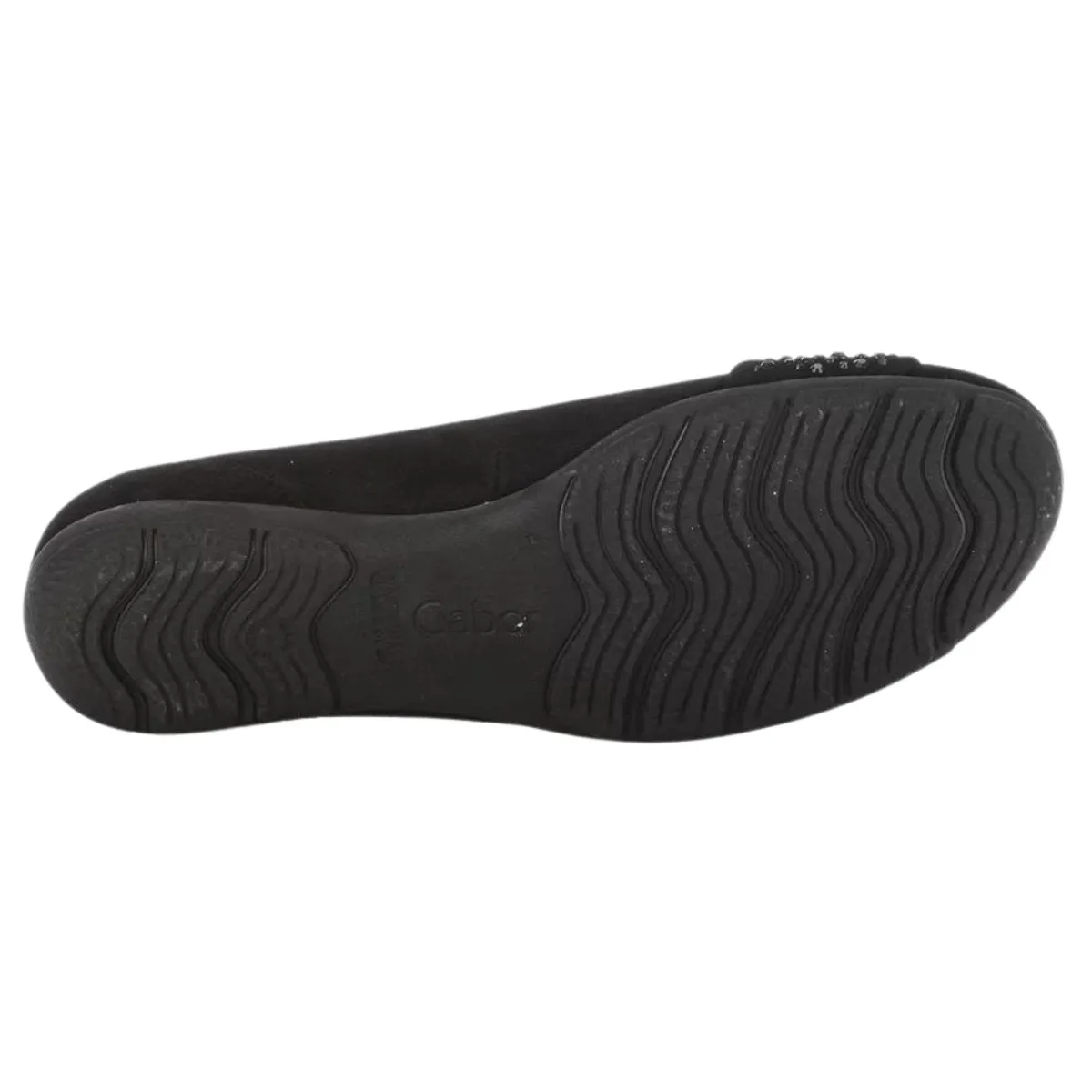 Gabor Damen 54.167.17 Ballettschuhe Schwarz Wildleder