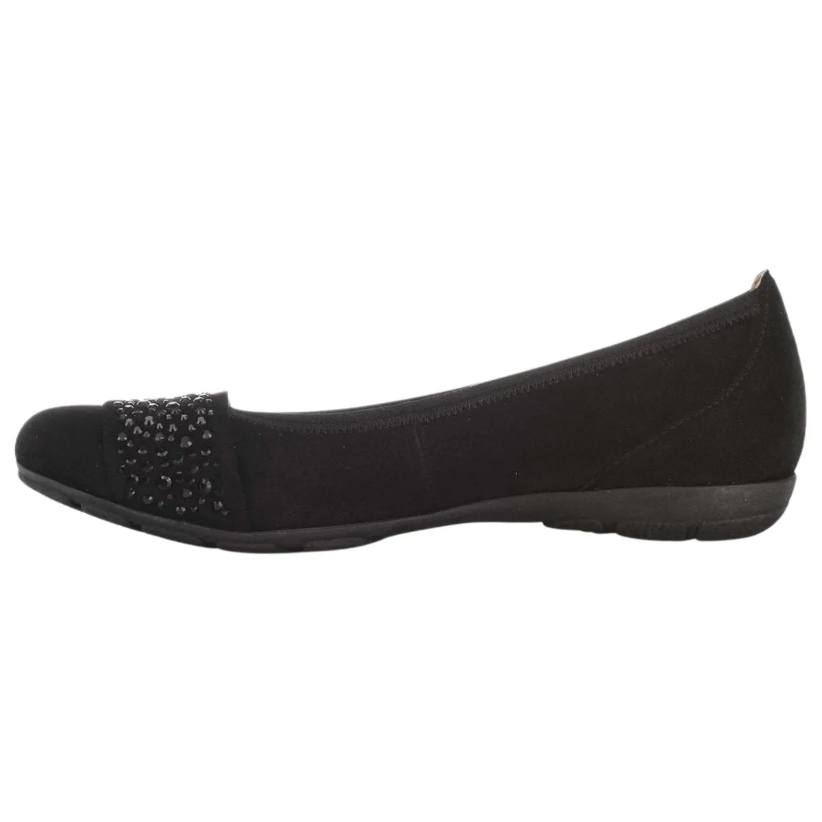 Gabor Damen 54.167.17 Ballettschuhe Schwarz Wildleder