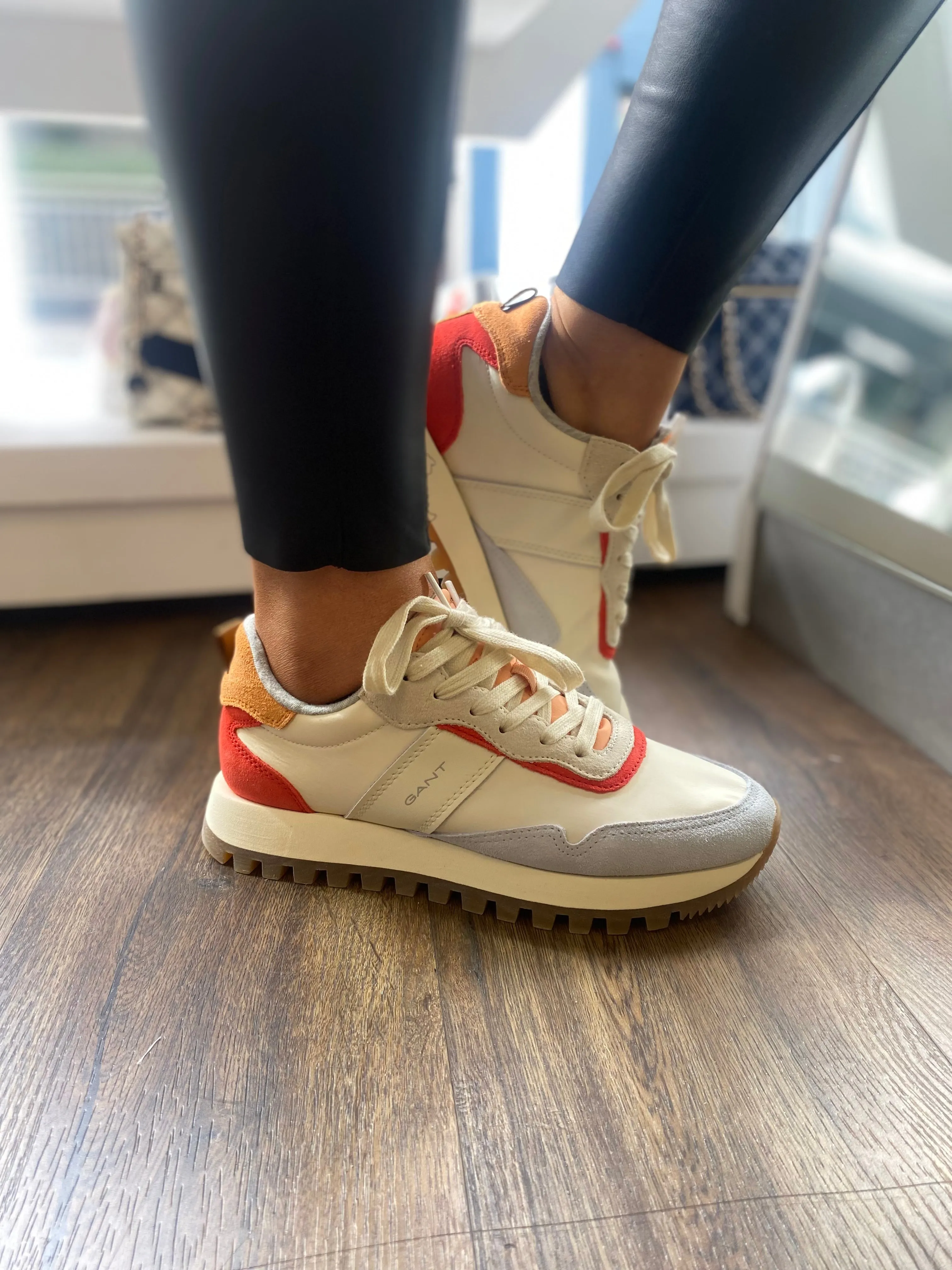 Gant Caffay Leder Wildleder Trainer - Orange