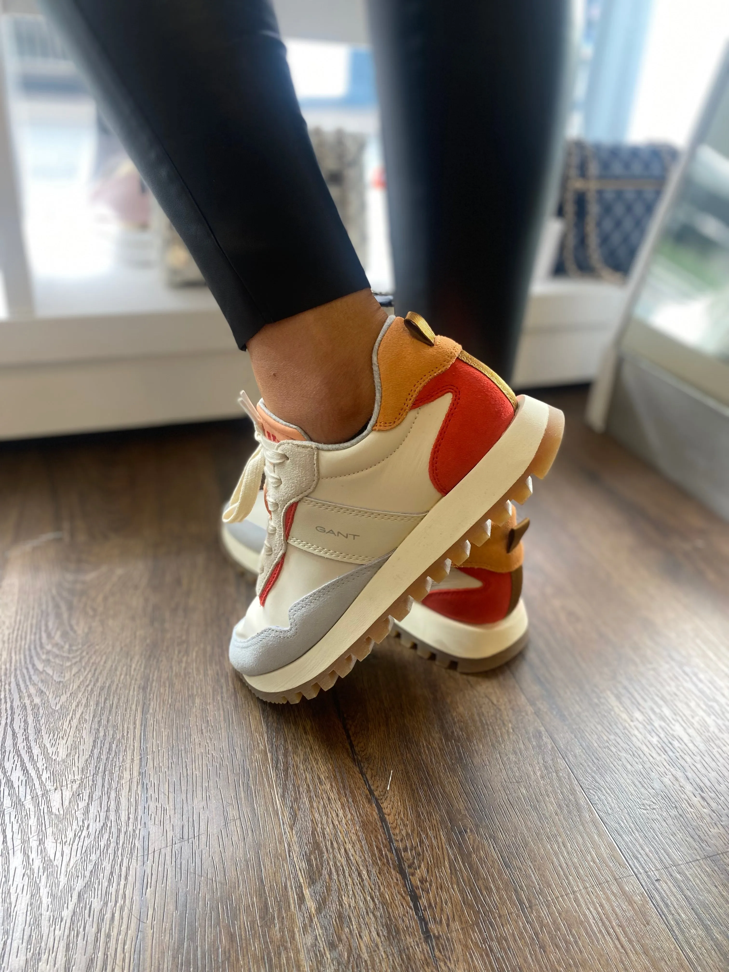 Gant Caffay Leder Wildleder Trainer - Orange