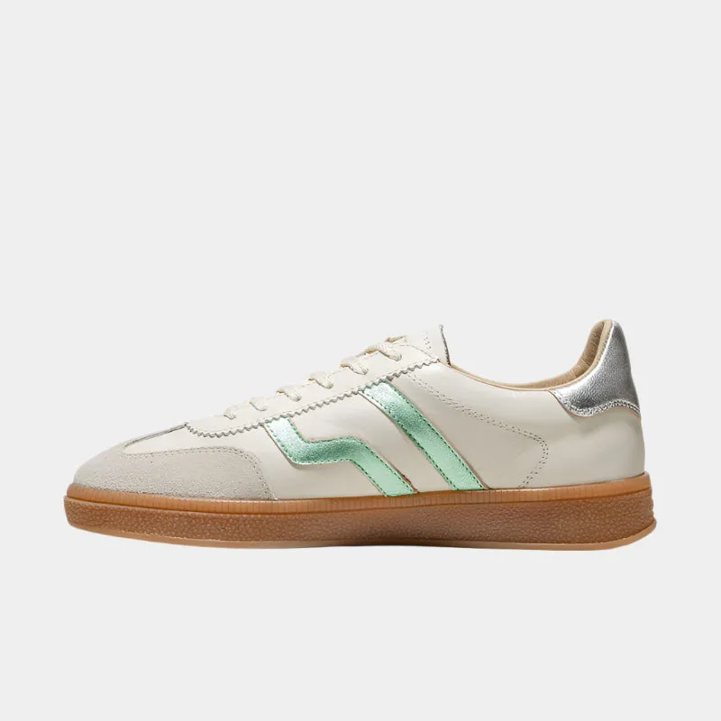 Gant Cuzima Metallisch Leder Wildleder Trainer - Aqua