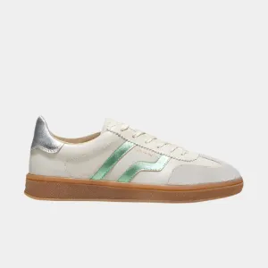 Gant Cuzima Metallisch Leder Wildleder Trainer - Aqua