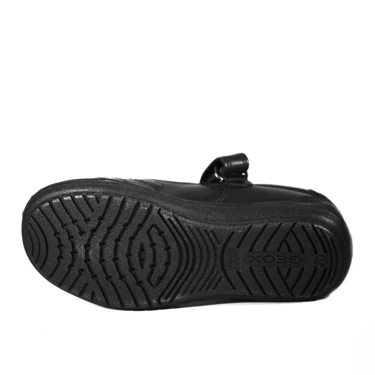 Geox: Hadriel Schulschnürschuhe aus schwarzem Leder