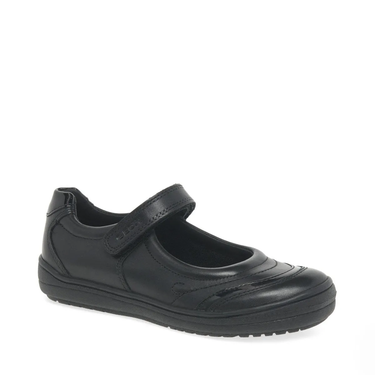 Geox: Hadriel Schulschnürschuhe aus schwarzem Leder