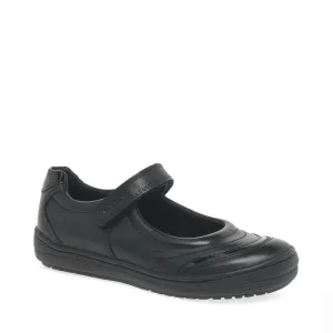 Geox: Hadriel Schulschnürschuhe aus schwarzem Leder