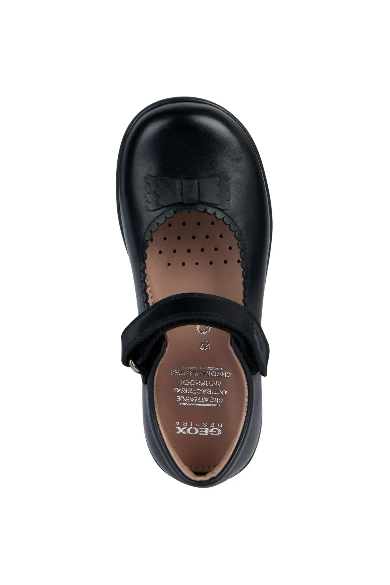 Geox: Naimara - Schwarze Muschel-Mary-Jane - Schwarzes Leder