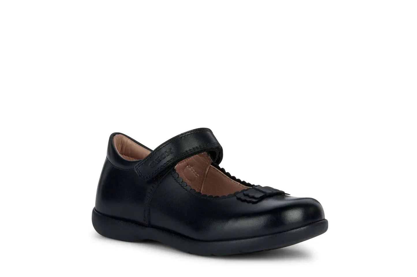 Geox: Naimara - Schwarze Muschel-Mary-Jane - Schwarzes Leder