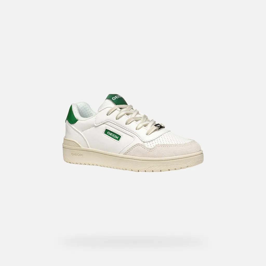 Geox: Washiba Schnürschuhe - Weiß / Grün