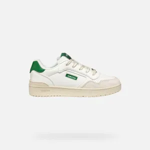 Geox: Washiba Schnürschuhe - Weiß / Grün