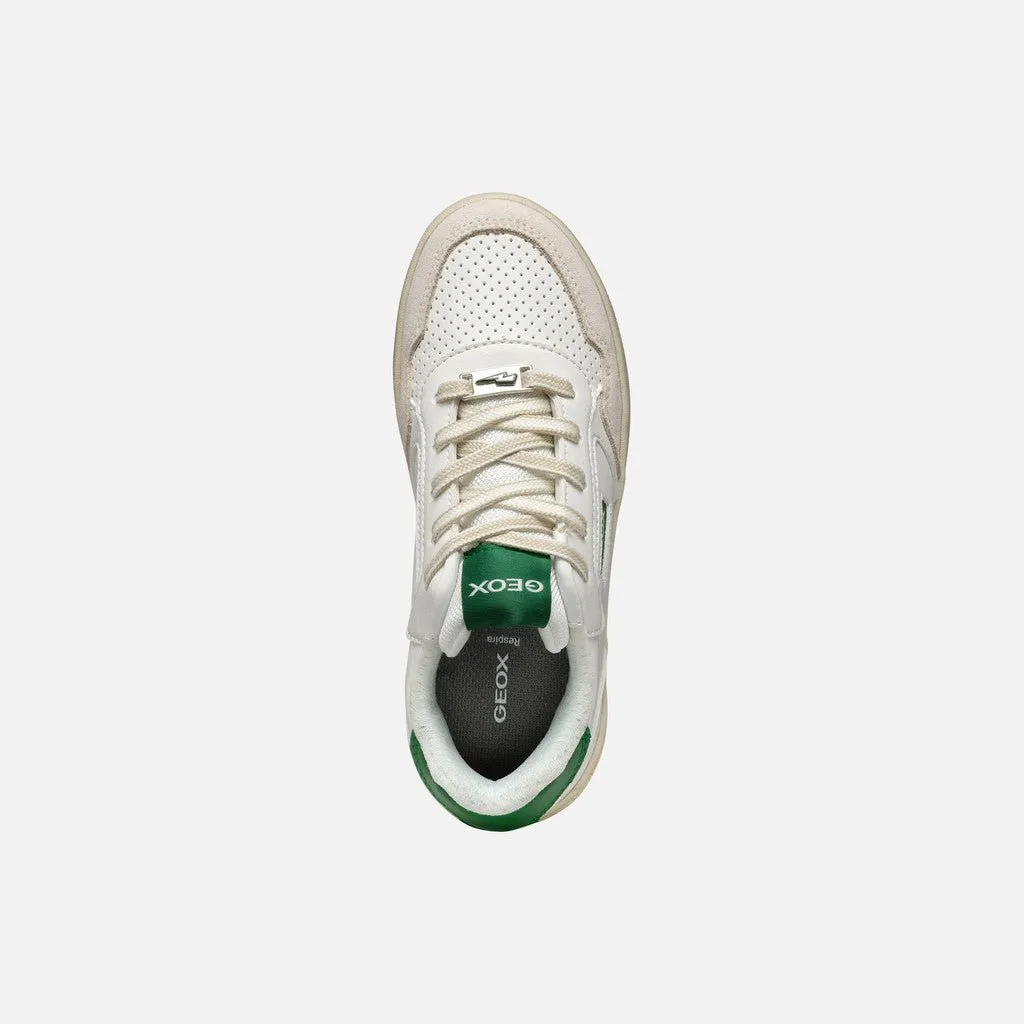 Geox: Washiba Schnürschuhe - Weiß / Grün
