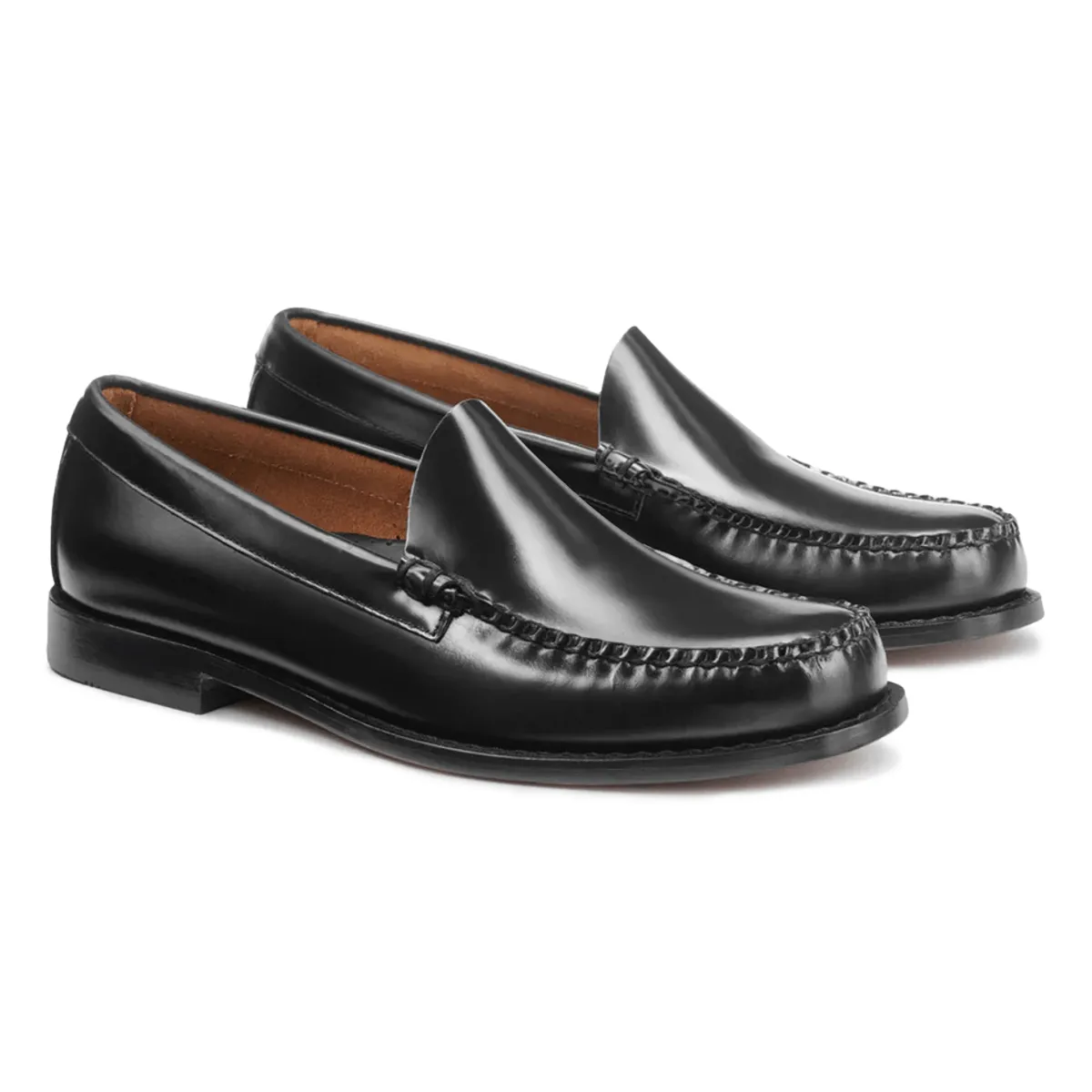 G.H. Bass Herren Larson Venetian WeeJuns Schwarz Leder