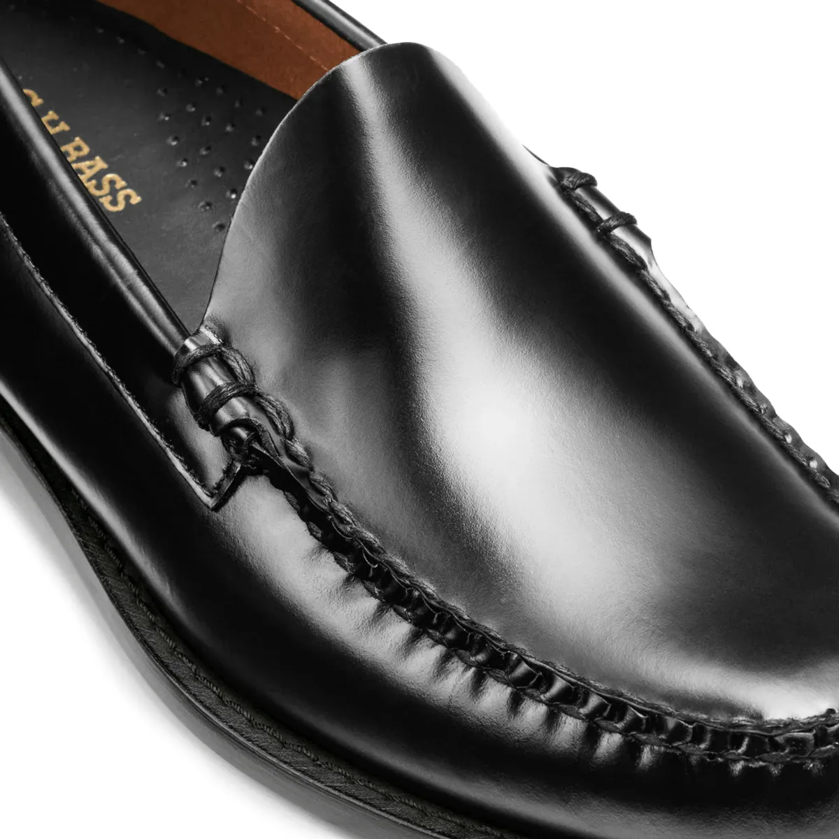 G.H. Bass Herren Larson Venetian WeeJuns Schwarz Leder