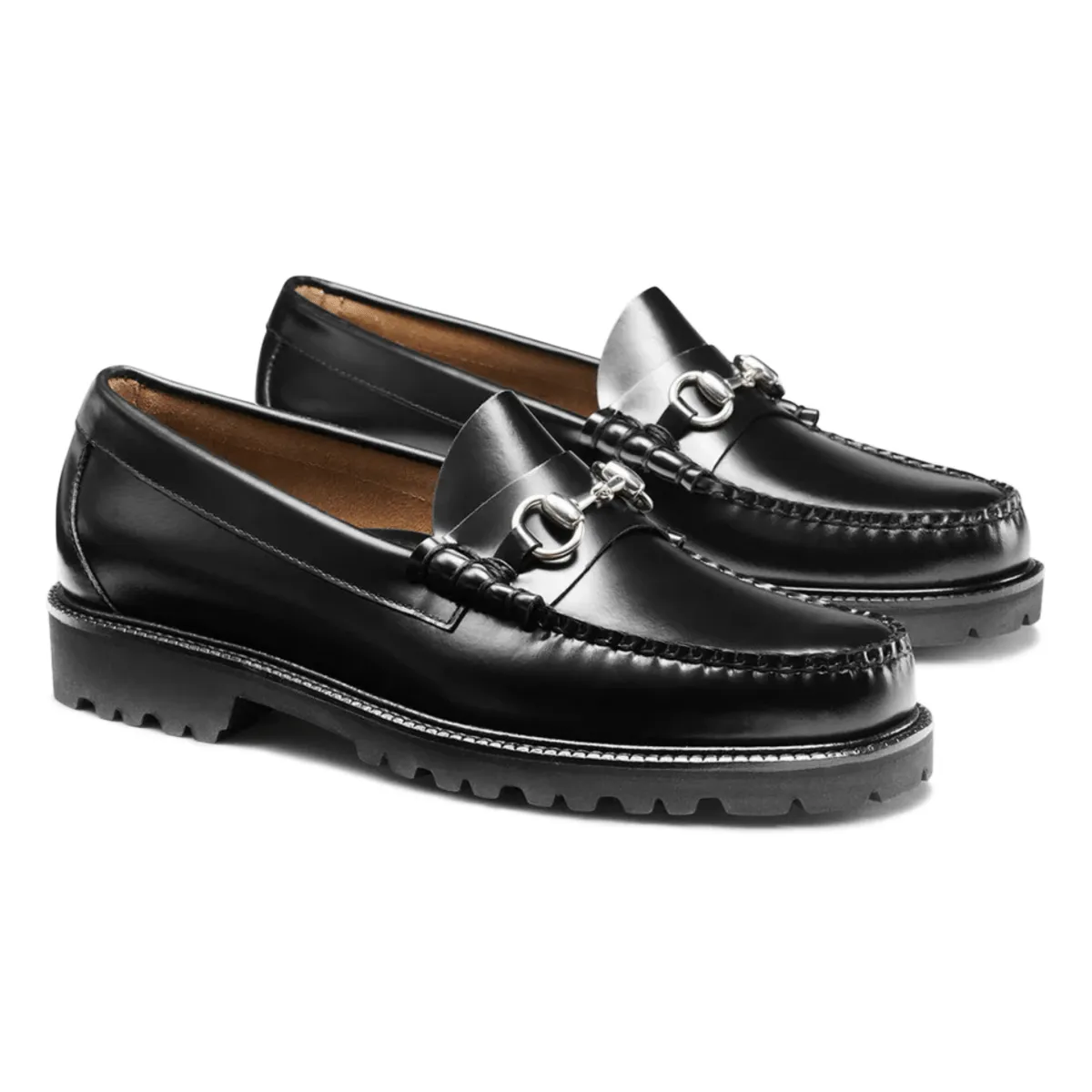G.H. Bass Herren Lincoln Bit Lug WeeJun Leder in Schwarz