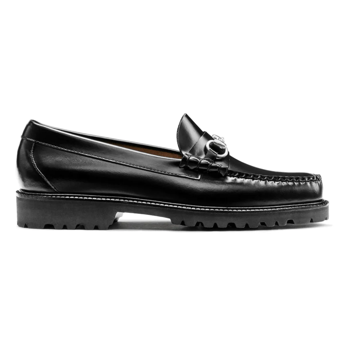 G.H. Bass Herren Lincoln Bit Lug WeeJun Leder in Schwarz