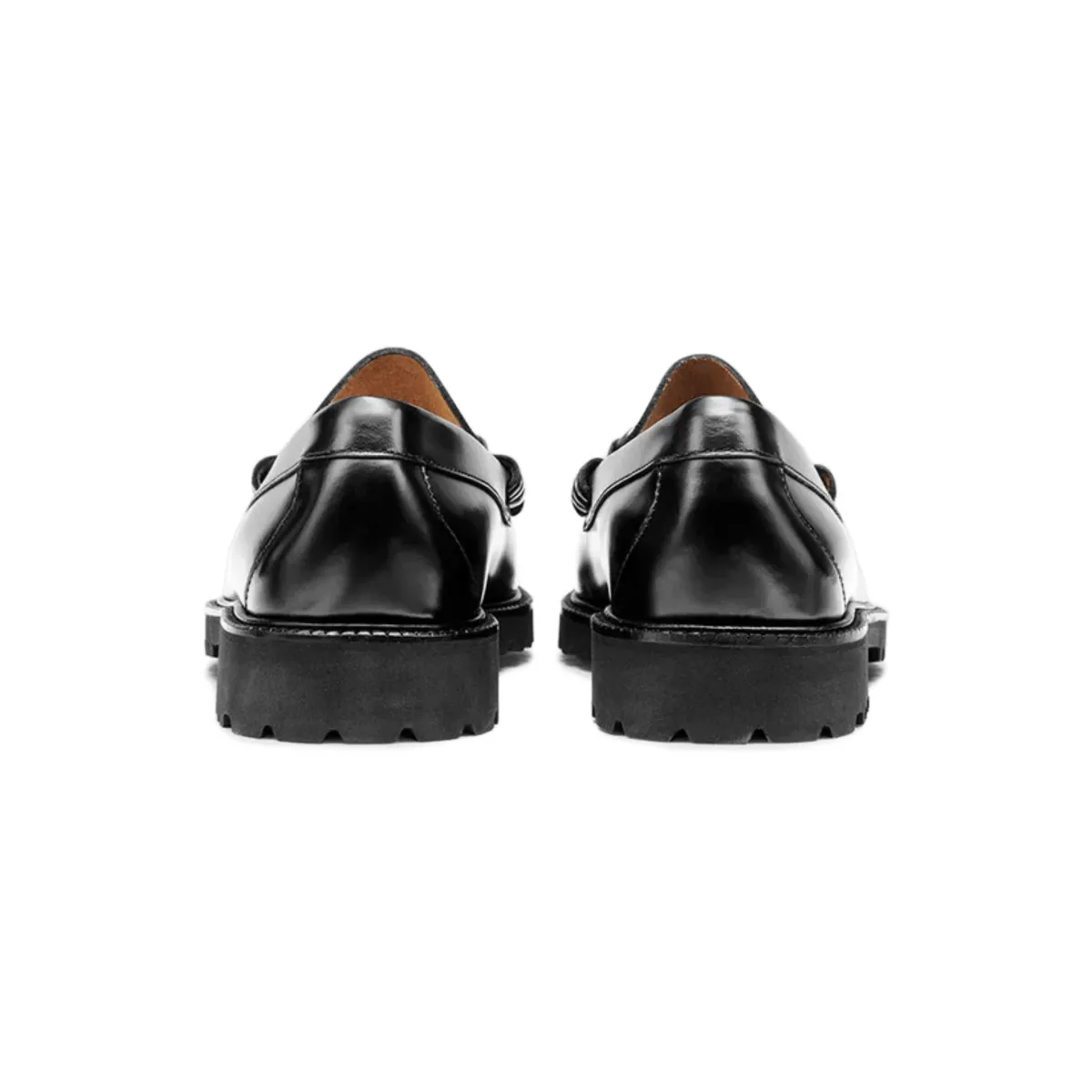 G.H. Bass Herren Lincoln Bit Lug WeeJun Leder in Schwarz