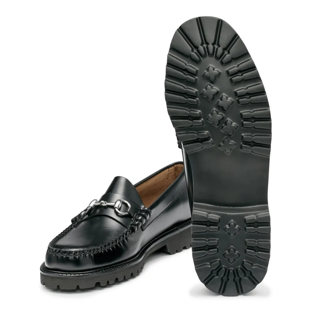 G.H. Bass Herren Lincoln Bit Lug WeeJun Leder in Schwarz