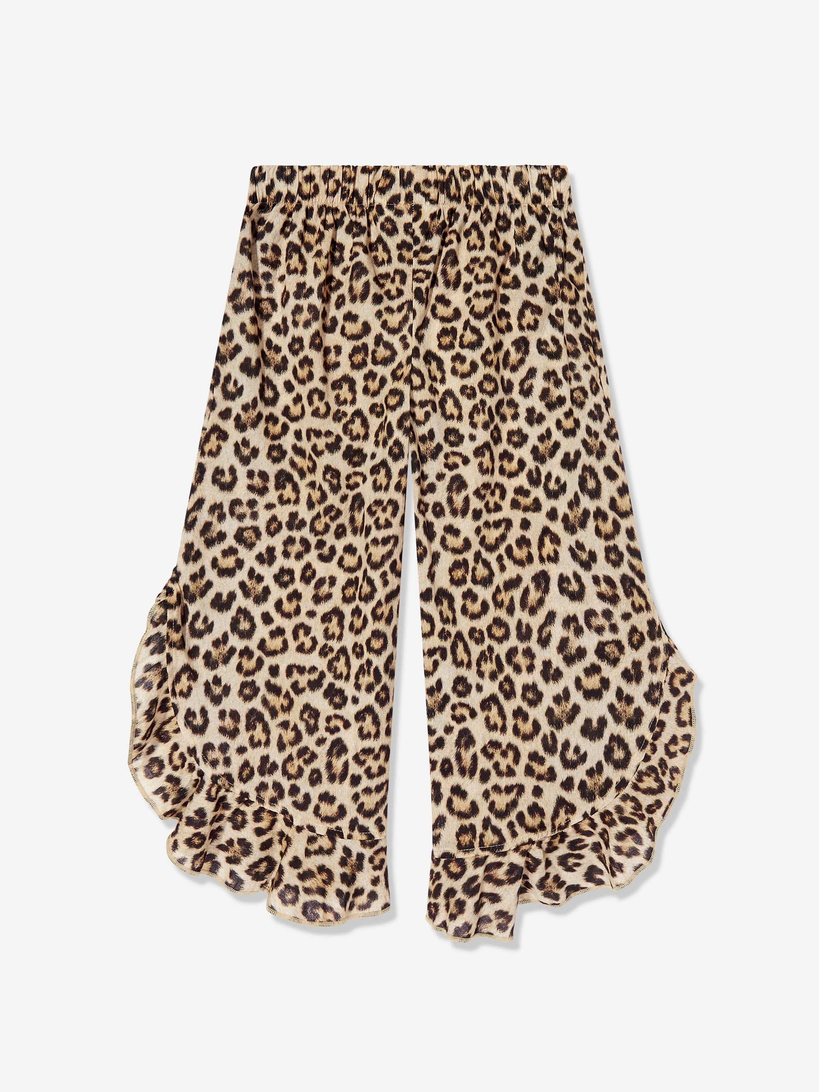 Mädchen Aretha Leopardenmuster Hose in Braun