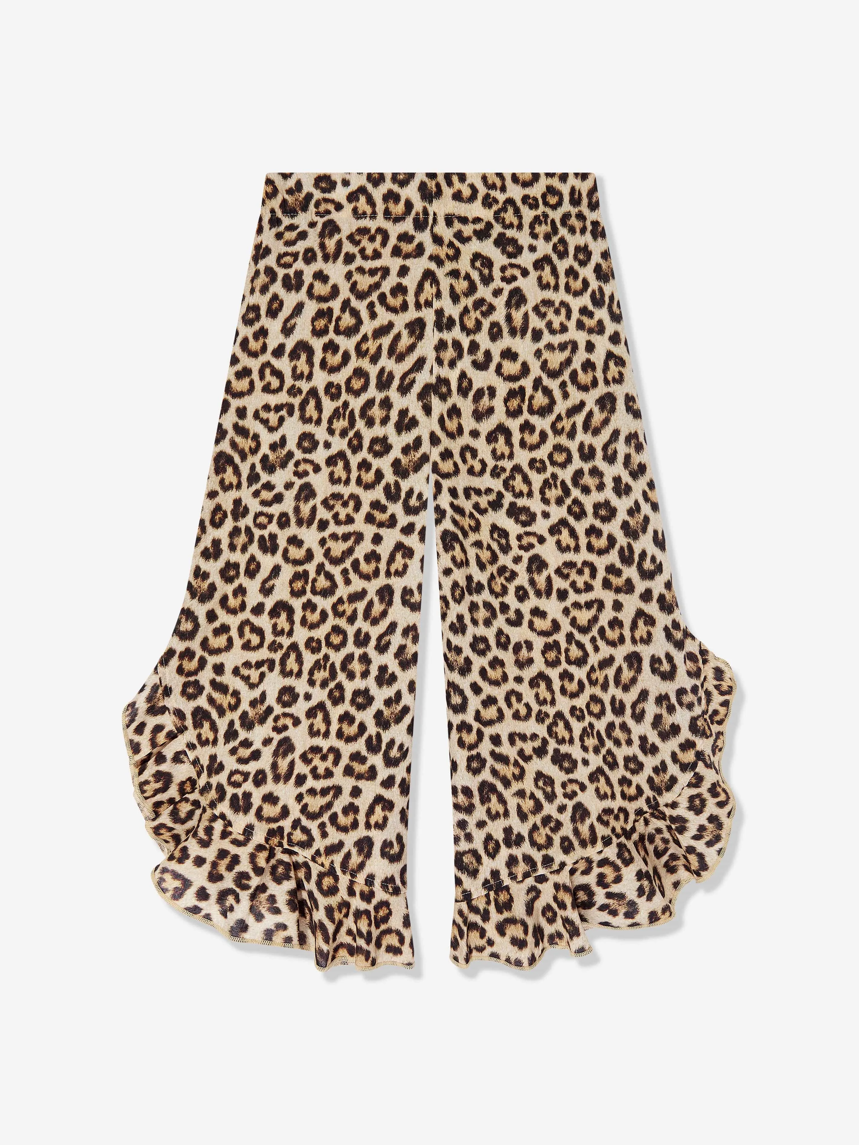 Mädchen Aretha Leopardenmuster Hose in Braun