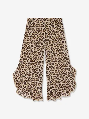 Mädchen Aretha Leopardenmuster Hose in Braun