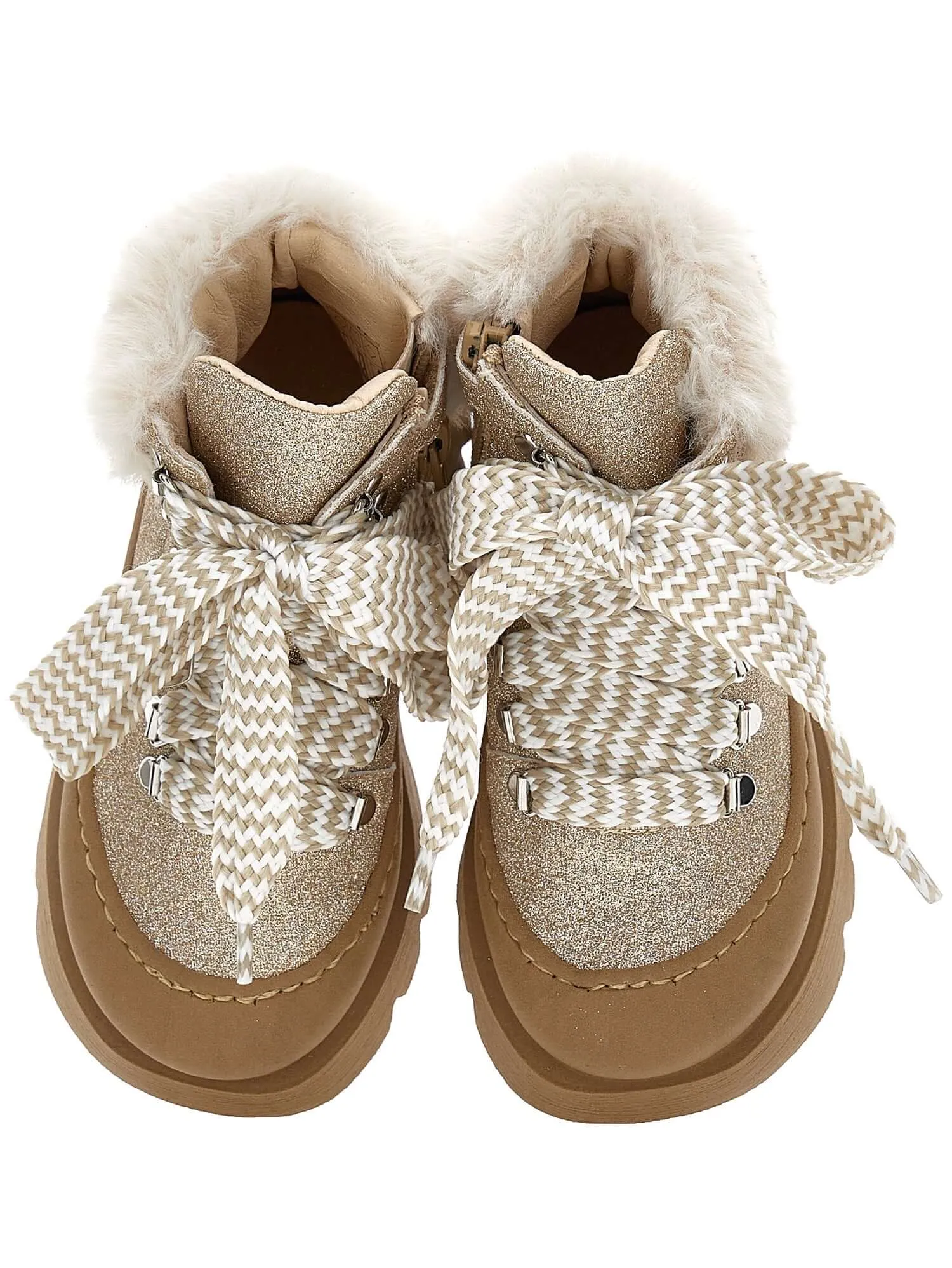 Mädchen Beige Chunky Stiefel