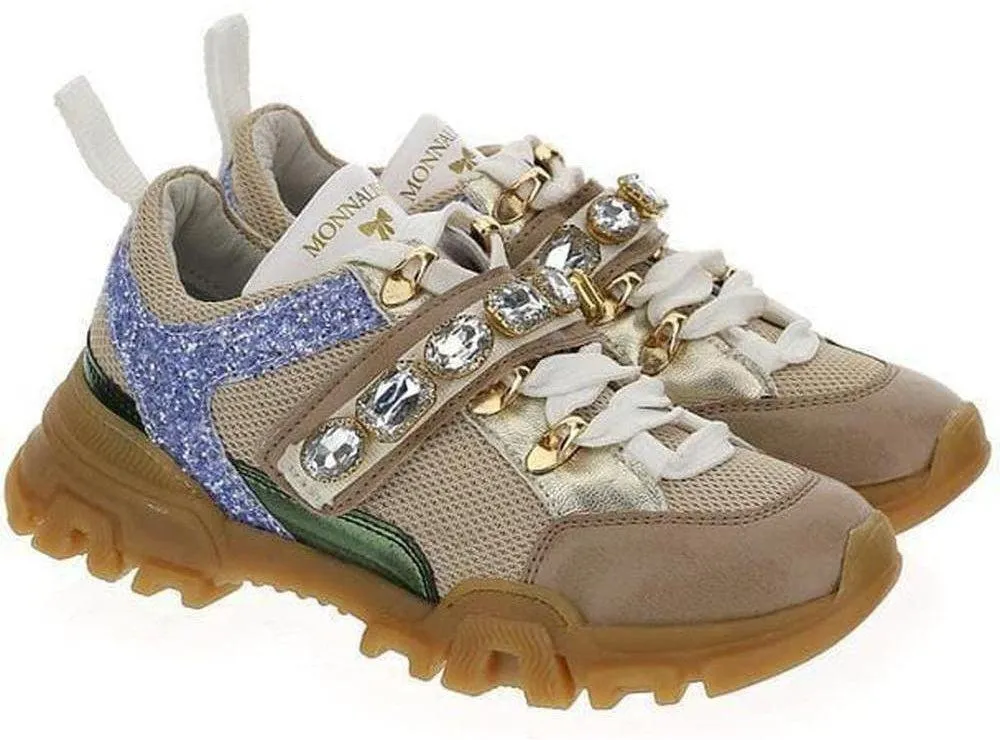 Beige Mädchen Turnschuhe